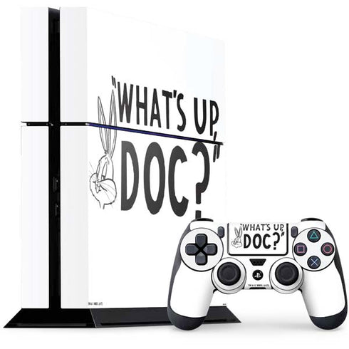 Looney Tunes Bugs Bunny Whats Up Doc PS4 Console and Controller Bundle Skin