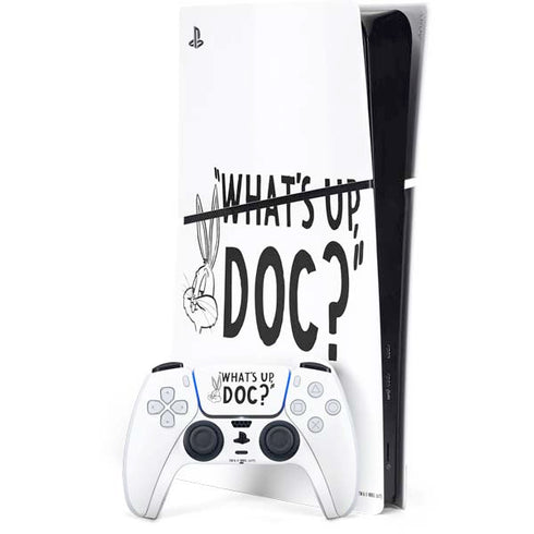 Looney Tunes Bugs Bunny Whats Up Doc PS5 Slim Digital Edition Bundle Skin