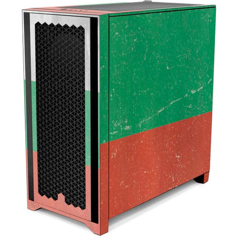 Bulgarian Flag Distressed Corsair 4000D Tempered Glass Mid-Tower ATX Case Skin