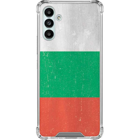 Bulgarian Flag Distressed Galaxy A13 5G Clear Case