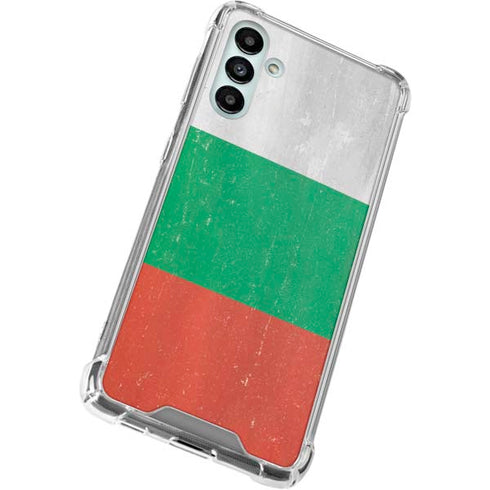 Bulgarian Flag Distressed Galaxy A13 5G Clear Case