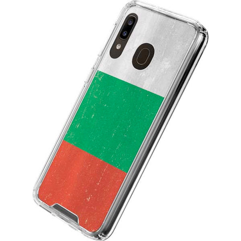 Bulgarian Flag Distressed Galaxy A30 Clear Case