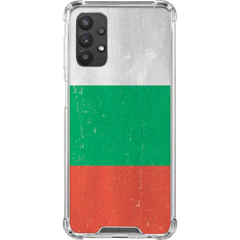 Bulgarian Flag Distressed Galaxy A32 5G Clear Case