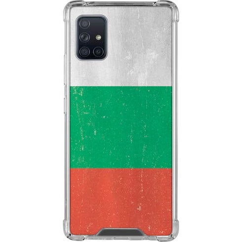 Bulgarian Flag Distressed Galaxy A51 5G Clear Case
