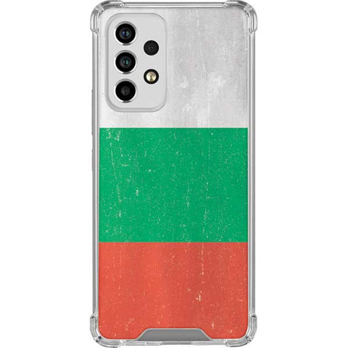 Bulgarian Flag Distressed Galaxy A53 5G Clear Case