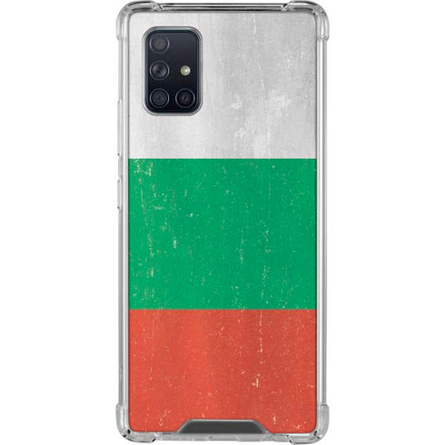 Bulgarian Flag Distressed Galaxy A71 5G Clear Case