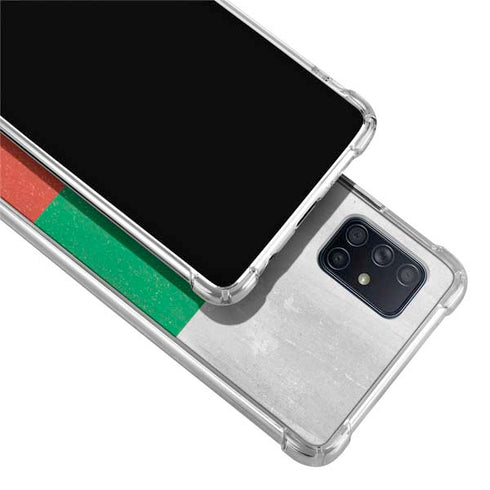 Bulgarian Flag Distressed Galaxy A71 5G Clear Case