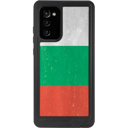 Bulgarian Flag Distressed Galaxy Note20 5G Waterproof Case