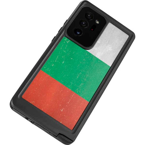 Bulgarian Flag Distressed Galaxy Note20 Ultra 5G Waterproof Case