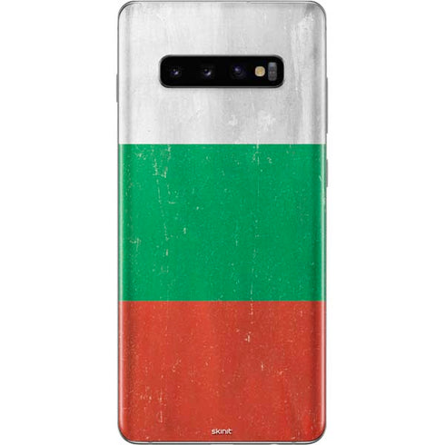 Bulgarian Flag Distressed Galaxy S10 Plus Skin