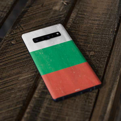 Bulgarian Flag Distressed Galaxy S10 Skin