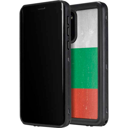 Bulgarian Flag Distressed Galaxy S20 Plus Waterproof Case