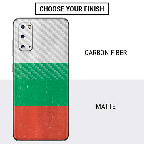 Bulgarian Flag Distressed Galaxy S20 Skin