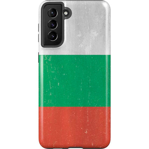 Bulgarian Flag Distressed Galaxy S21 FE Pro Case
