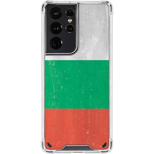 Bulgarian Flag Distressed Galaxy S21 Ultra 5G Clear Case