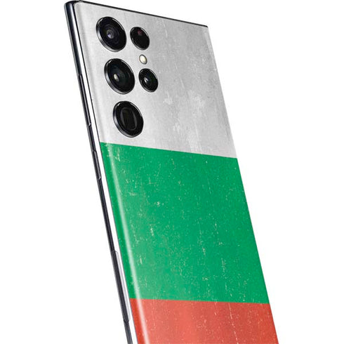 Bulgarian Flag Distressed Galaxy S22 Ultra Skin