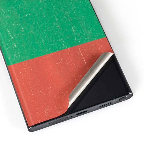 Bulgarian Flag Distressed Galaxy S22 Ultra Skin