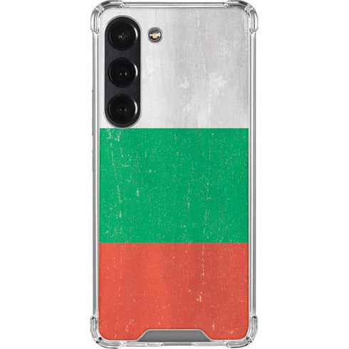 Bulgarian Flag Distressed Galaxy S23 Clear Case