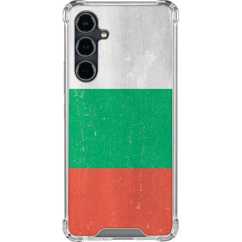 Bulgarian Flag Distressed Galaxy S23 FE Clear Case