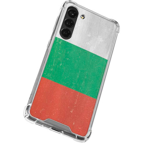 Bulgarian Flag Distressed Galaxy S23 Plus Clear Case