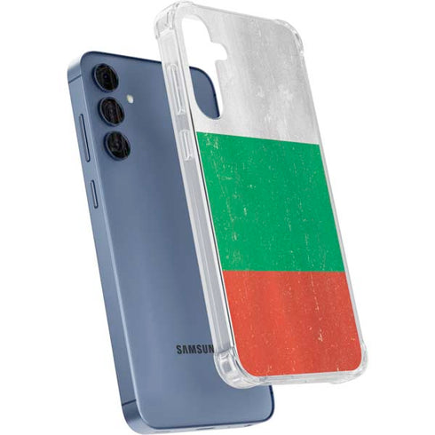 Bulgarian Flag Distressed Galaxy S24 Clear Case