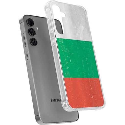 Bulgarian Flag Distressed Galaxy S24 Plus Clear Case