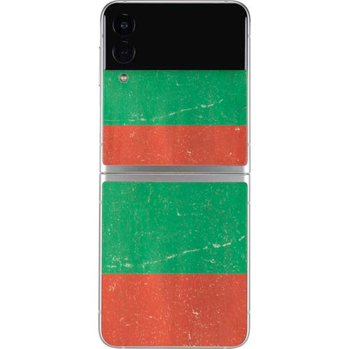 Bulgarian Flag Distressed Galaxy Z Flip3 5G Skin