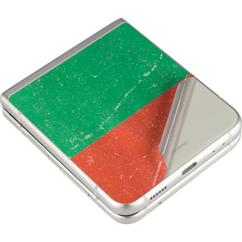 Bulgarian Flag Distressed Galaxy Z Flip3 5G Skin