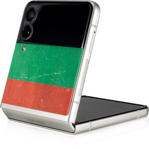 Bulgarian Flag Distressed Galaxy Z Flip3 5G Skin