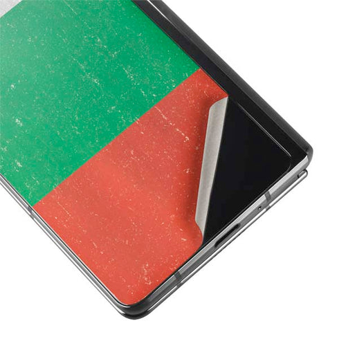 Bulgarian Flag Distressed Galaxy Z Fold2 5G Skin