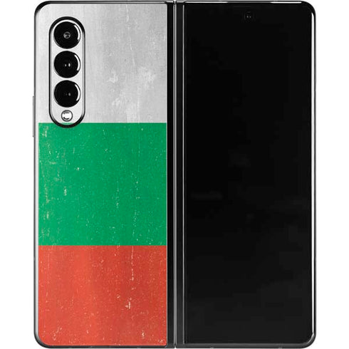 Bulgarian Flag Distressed Galaxy Z Fold3 5G Skin