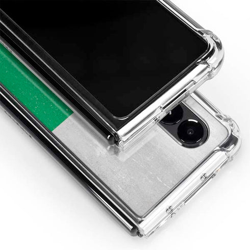 Bulgarian Flag Distressed Galaxy Z Fold4 5G Clear Case