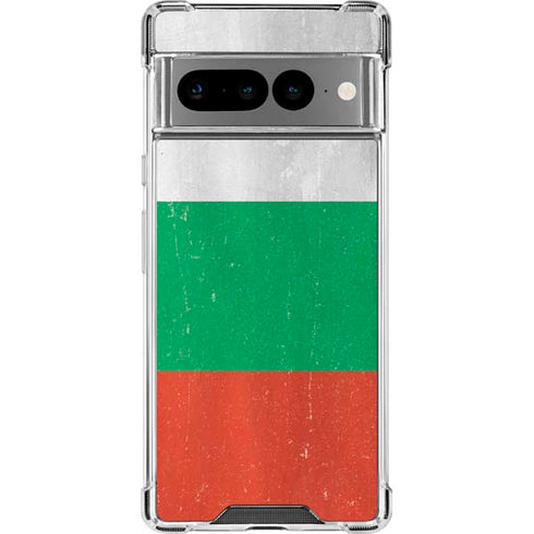 Bulgarian Flag Distressed Google Pixel 7 Pro Clear Case