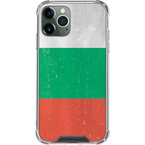 Bulgarian Flag Distressed iPhone 12 Pro Clear Case