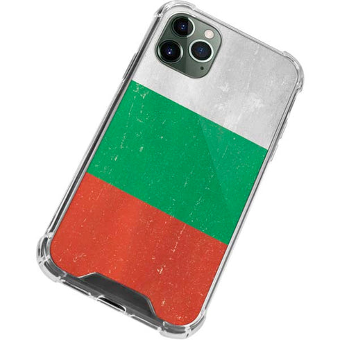 Bulgarian Flag Distressed iPhone 12 Pro Clear Case