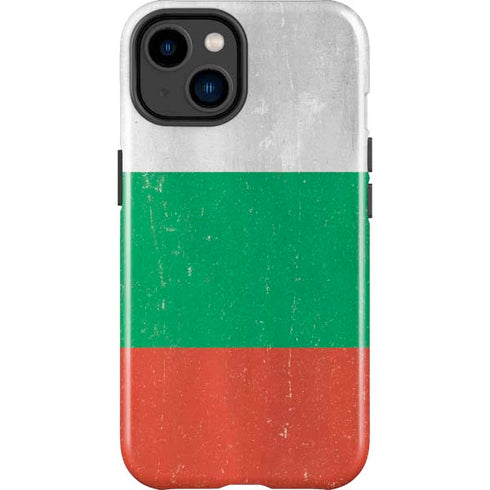 Bulgarian Flag Distressed iPhone 14 Plus Impact Case