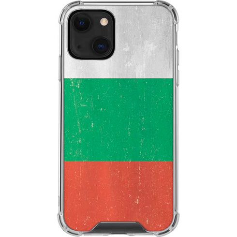 Bulgarian Flag Distressed iPhone 15 Plus Clear Case