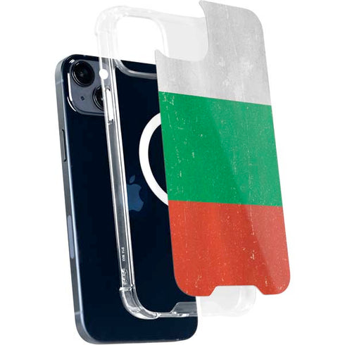Bulgarian Flag Distressed iPhone 14 Plus MagSafe Case