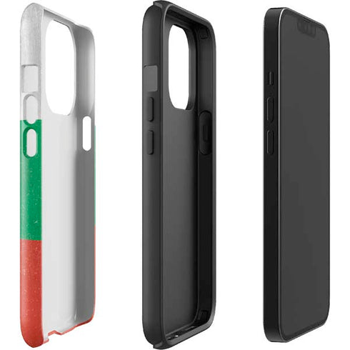 Bulgarian Flag Distressed iPhone 14 Pro Impact Case