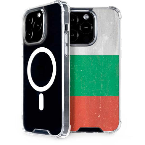 Bulgarian Flag Distressed iPhone 15 Pro MagSafe Case