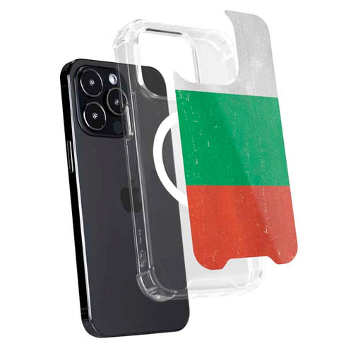 Bulgarian Flag Distressed iPhone 15 Pro MagSafe Case