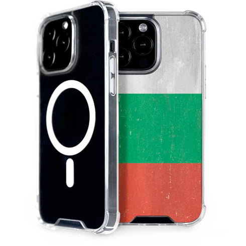 Bulgarian Flag Distressed iPhone 15 Pro Max MagSafe Case