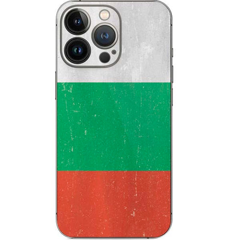 Bulgarian Flag Distressed iPhone 14 Pro Skin