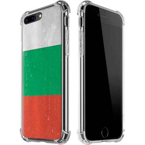 Bulgarian Flag Distressed iPhone 7/8 Plus Clear Case