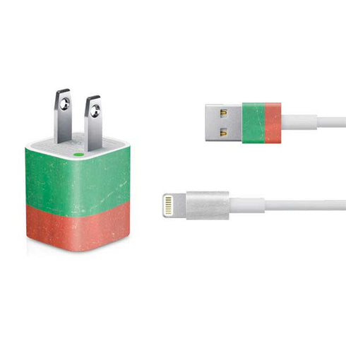 Bulgarian Flag Distressed iPhone Charger (5W USB) Skin