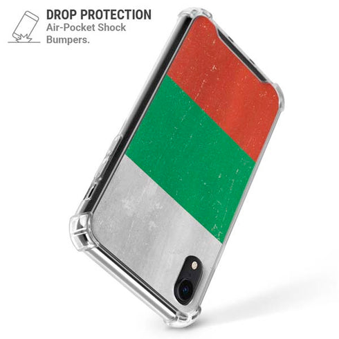 Bulgarian Flag Distressed iPhone XR Clear Case