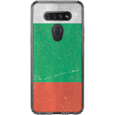 Bulgarian Flag Distressed LG K51/Q51 Clear Case