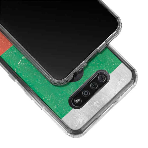 Bulgarian Flag Distressed LG K51/Q51 Clear Case