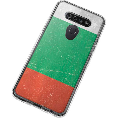 Bulgarian Flag Distressed LG K51/Q51 Clear Case