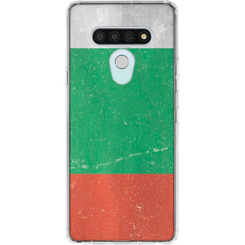 Bulgarian Flag Distressed LG Stylo 6 Clear Case